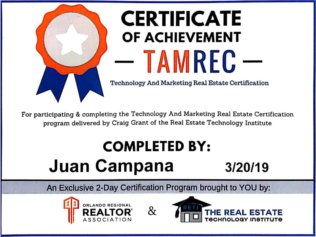 Technology And Marketing Real Estate Certification